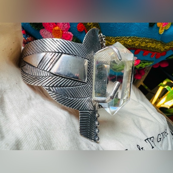 SOLD Spell And The Gypsy Thunderstruck Crystal Cuff in Silver - Picture 5 of 12